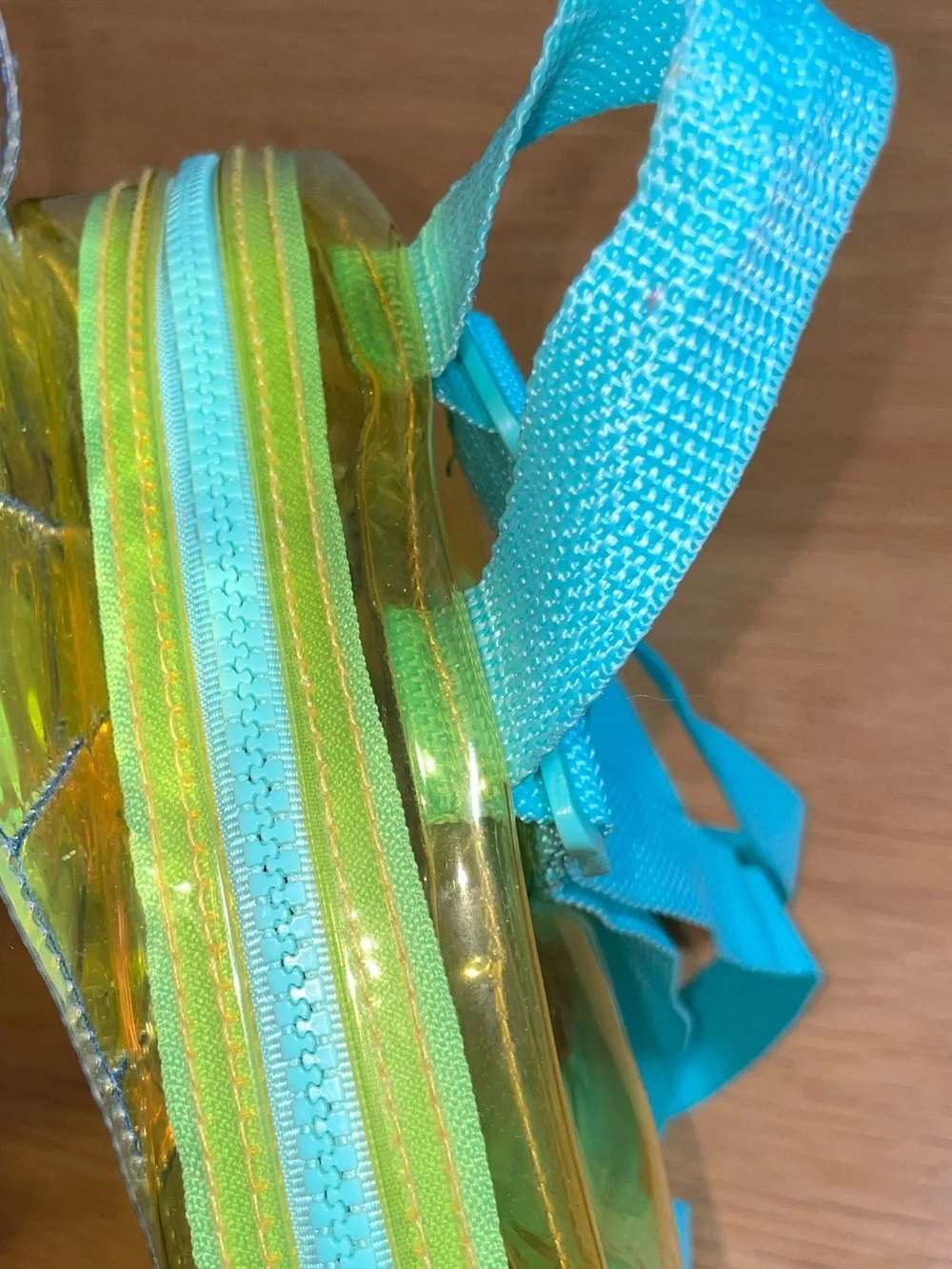 Disney Flounder The Little Mermaid Clear Yellow Backpack Iridescent Fins - OS